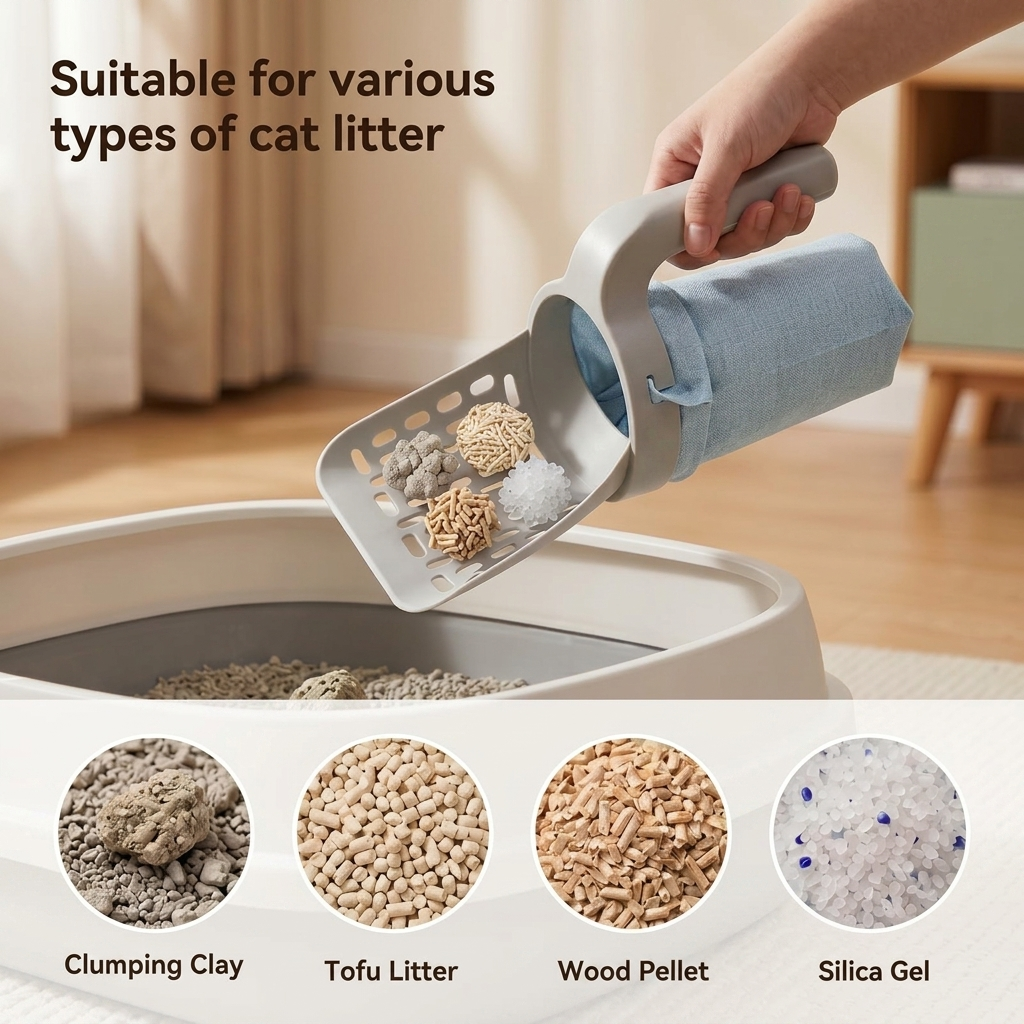 The Litova™ 2-in-1 No-Touch Cat Litter Scooper & Bag Bin