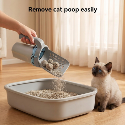 The Litova™ 2-in-1 No-Touch Cat Litter Scooper & Bag Bin
