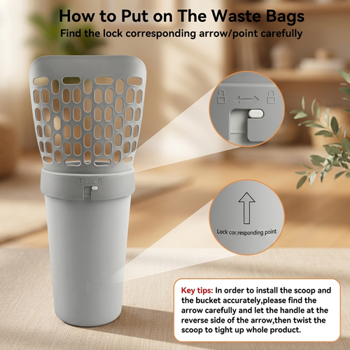 The Litova™ 2-in-1 No-Touch Cat Litter Scooper & Bag Bin